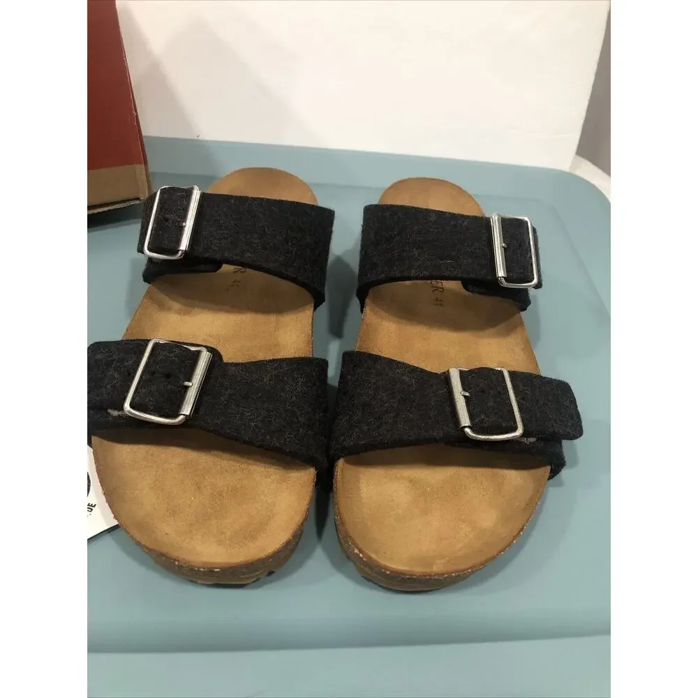 Haflinger Anabel Sandal Slip On Felted Wool EU 41‎ / US 10 with Box